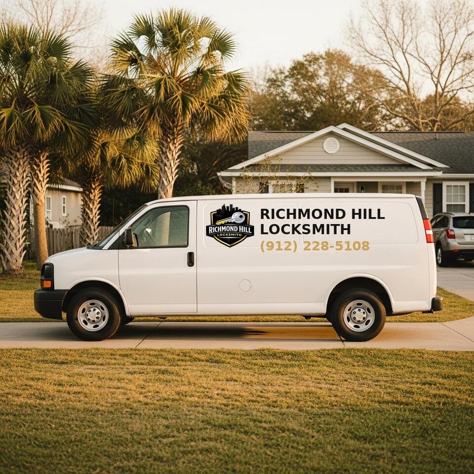 Mobile locksmith service van in Bryan County, Georgia